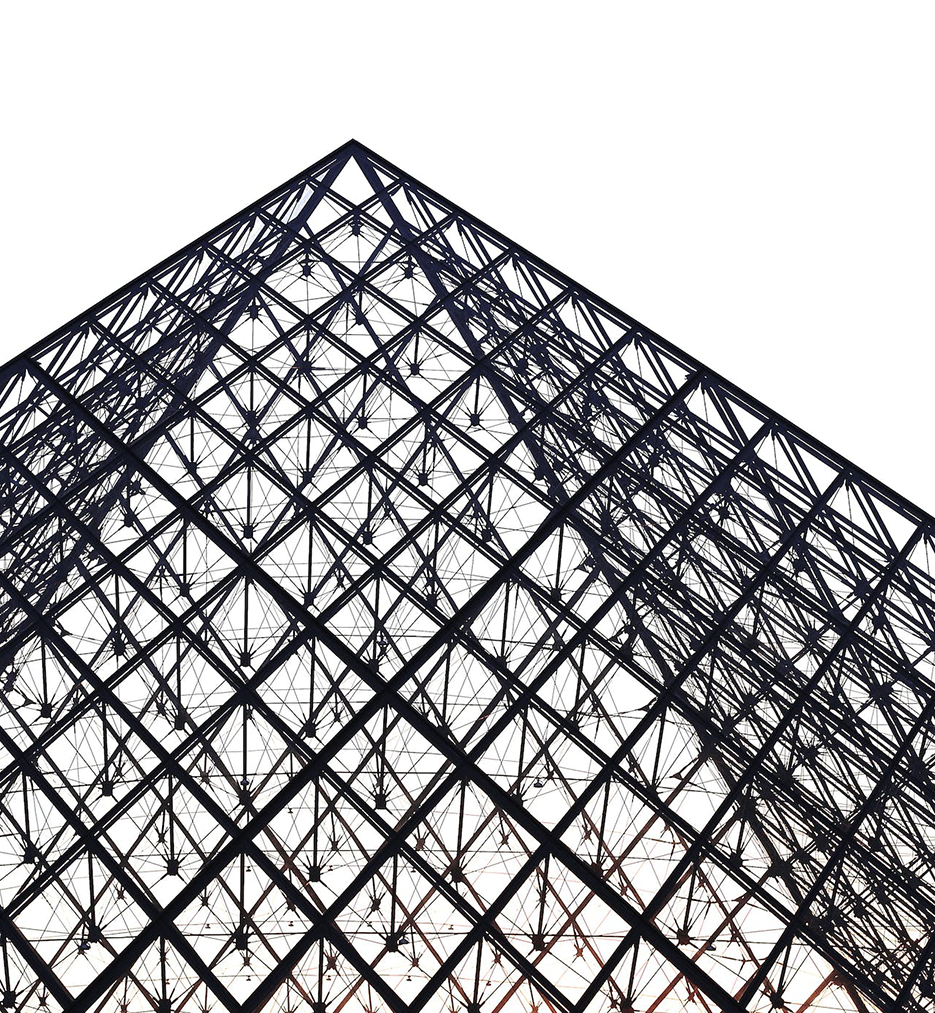 Abstract black on white structural image